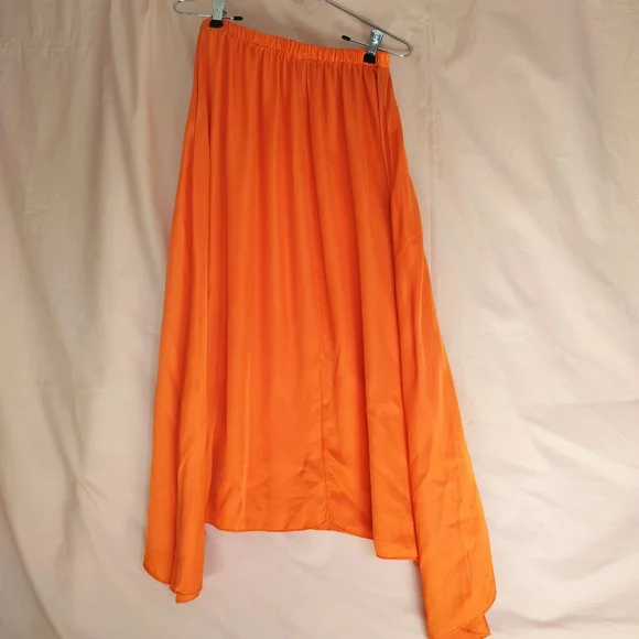 Elegant Orange Maxi Skirt